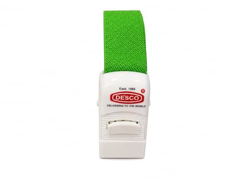 Image of DESCO Surgical Tourniquet Elastic Belt for Blood Collection with Plastic Buckle Pack of 1 (Green)