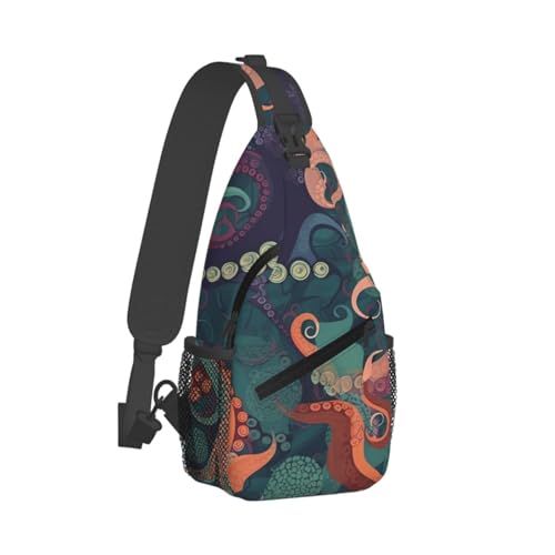 Sac à dos à bandoulière pieuvre pour randonnée et sorties nature en plein air