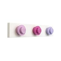 LEGO Wall Hanger - Hooks Wall Mounted Decorative Home Accessories - Cute Room Decor Space-Saving Hooks Wall Hangers Light Pink, Dark Pink, Light Purple