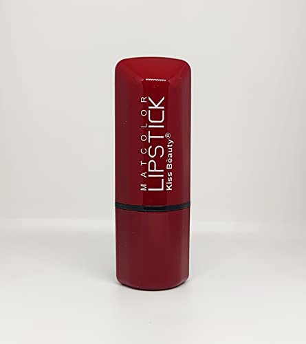 Kiss Beauty Mike Hot and Soft Matte Lipstick Intense Color Long Lasting Smudge Proof Water Proof, Keeps Lips Moisturized. Vegan & Cruelty Free Lipstick for Women (Bold Red)