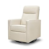 DaVinci Gabby Pillowback Swivel Glider in Natural Oat, Greenguard Gold & CertiPUR-US Certified