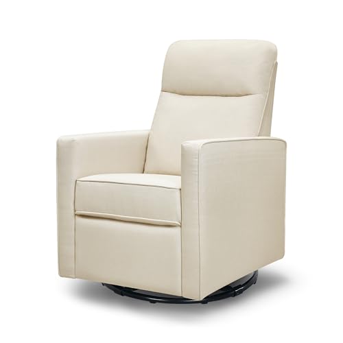 Image of DaVinci Gabby Pillowback Swivel Glider in Natural Oat, Greenguard Gold & CertiPUR-US Certified