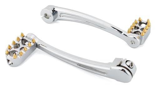 Repose-Pieds Moto Chrome et Levier de Vitesse en Aluminium pour Harley Davidson Softail Fatboy