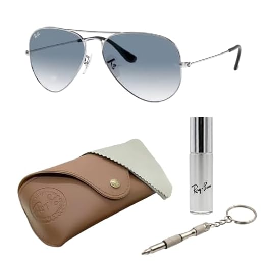 Ray-Ban RB3025 Óculos de sol clássico gradiente em forma de aviador com kit de óculos - almofadas de nariz ajustáveis - Óculos de sol retrô formais e casuais ideais, Prata (003/3f | 58 mm), 58 mm