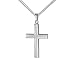 Produktbild JEVELION Kreuz-Anhänger mit Panzer-Kette großes Kreuz für Damen, Herren und Kinder in Hochglanz poliert als Kettenanhänger 925 Sterling-Silber + Schmuck-Etui
