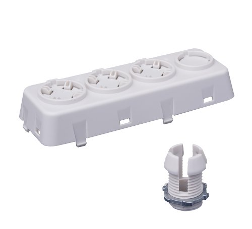 Leviton Fixture-Mounted Offset Adapter Accessory for OSFHU, 3 Position, OSFOA-W, White