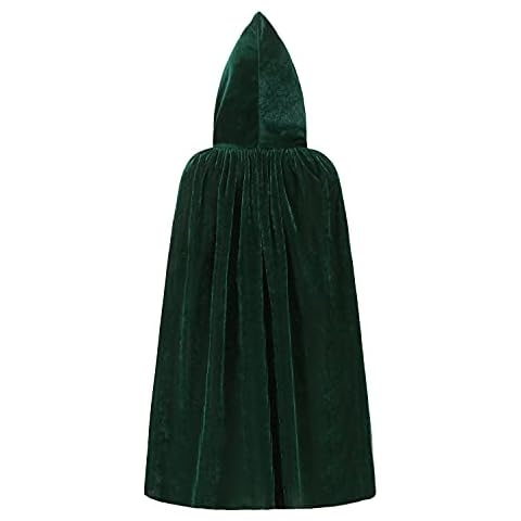 KNELOR Kids Hooded Velvet Cloak Robe Halloween Costume Cover