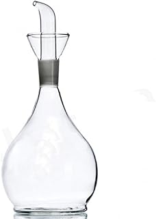 Eleton's Planet Pyriform 30oz Glass Olive Oil Dispenser Bottle, Oil & Vinegar Cruet with Pourers and NO Funnel Needed -Olive Oil Carafe Decanter for Kitchen