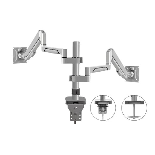 Support de moniteur double bras inclinable pivotant pour écran 32 pouces max