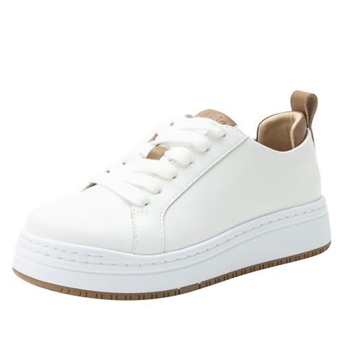 Alegria Women’s Adysen Leather Platform Lace Up Fashion Sneaker
