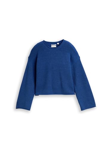 TOM TAILOR Mädchen 1047399 Kinder Cropped Strickpullover, 18712-Sicilian Blue, 152