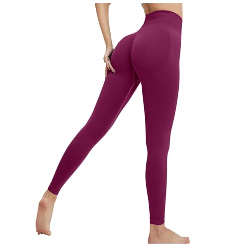 Legging Nude sans Couture WWricotta Fitness Yoga Couleur Chair Tail