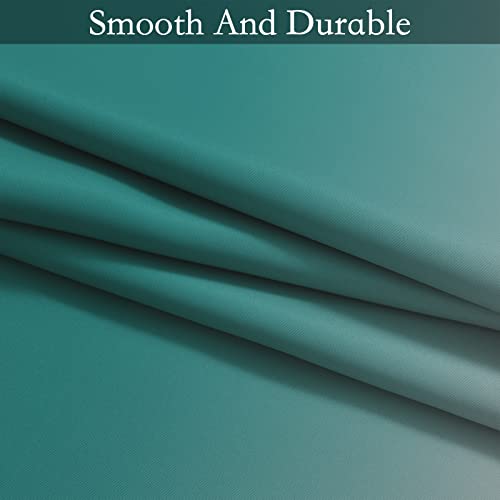 Image of SimpleHome Ombre Teal to Grey White Curtains for Living Room 52Wx54L | Room Darkening Curtains for Bedroom,Gradient Light Blocking Curtain,Thermal Insulated Grommet Window Drapes,2 Panels,54 Inch