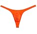 Men's Elastic Thong Spandex T-Back Underwear Orange XL