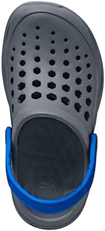 Joybees Kids Active Clog - Comfortable and Easy to Clean Slip-on Water Shoes for Girls and Boys - Charcoal/Sport Blue - Children's Size 10/Children's Size 11 | Image 3