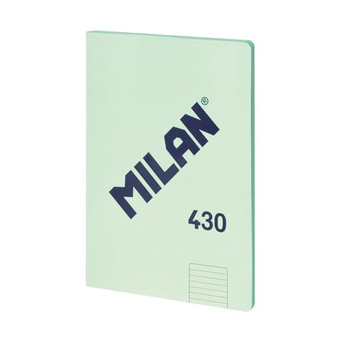 Milan® Quaderno Incollato, Carta Goffrata, 48 Fogli A4, Serie 1918, Verde