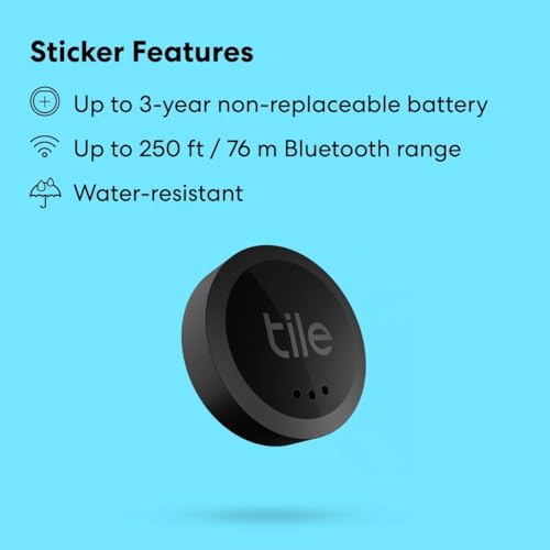 Tile RE-42001 Sticker (2022) 1-Pack. Small Bluetooth Tracker, Remote Finder And Item Locator thumb #5