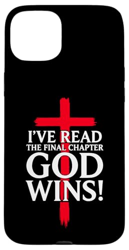 「I 've Read the Final Chapter God Wins Wins Christian Cross Faith」 スマホケース iPhone 15 Plus 用