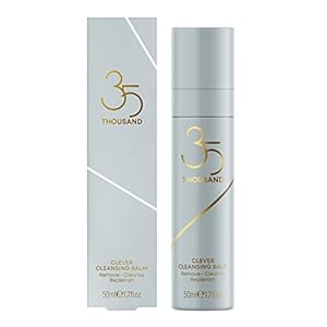 35 Thousand Clever Cleansing Balm, Face Cleanser, Makeup Remover. Natural Vanilla and Frankincense Scented Travel Size Face Wash, 50ml