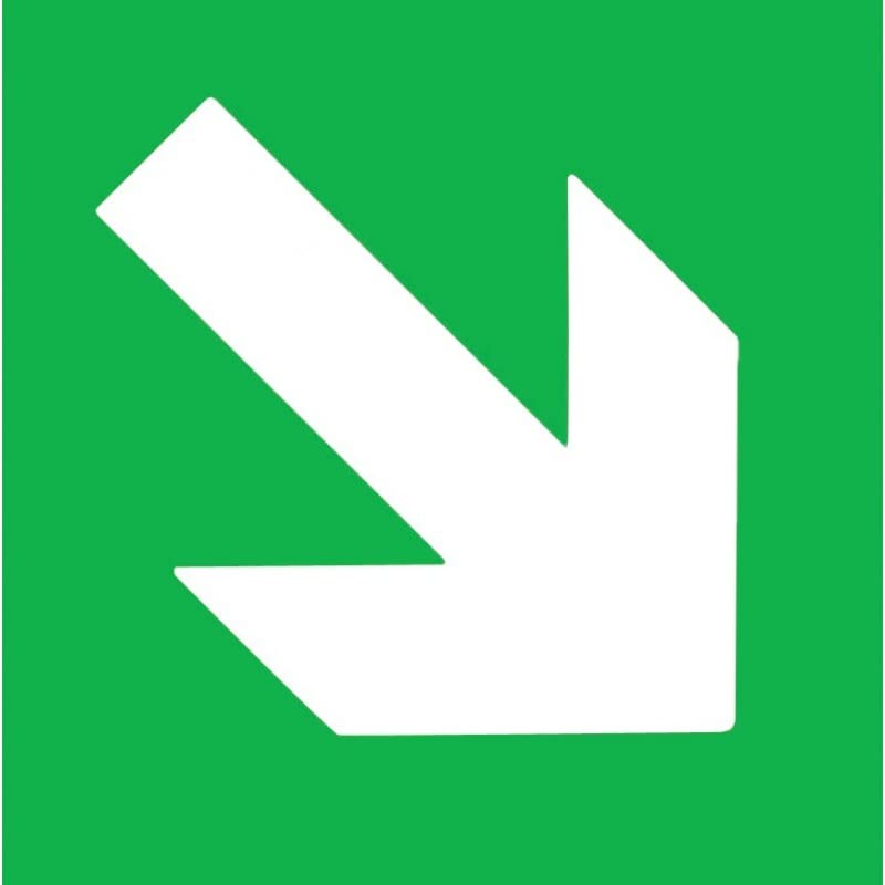 Format 4044589004123 - Rettungsz. 200X200Mm Alu. Pfeil Auf-/Abwñrts