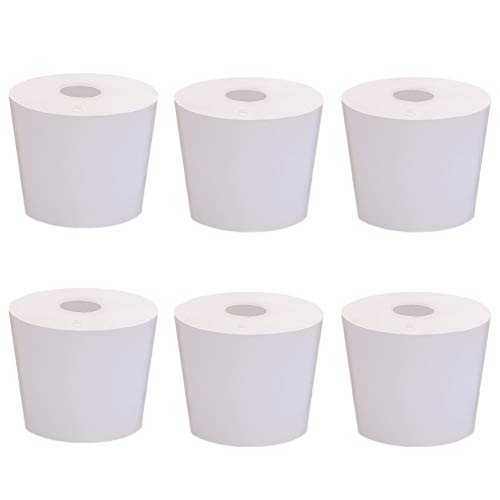 Tastebar Silicone Plug with Hole for Airlock,6PCS Conical Silicone Stoppers, Silicone Plugs for Homebrewing Beer Wine,Carboy Airlock Stopper…(#5)