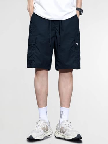 Image of TAGDO Men's Cotton Cargo Shorts with Multi Pockets | Lightweight Casual Outdoor Shorts Pant for Men | Elastic Waist Drawstring Utility Shorts for Hiking, Camping and Daily Wear (2048)