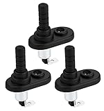DaierTek 3Pcs Door Jamb Flange Light Hood Mount Pin Switch Nickel Plated Universal with Rubber Boot...