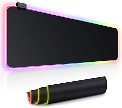 Image of CPEX RGB Gaming Mouse Pad Large Extended Soft LED Mouse Pad with 14 Lighting Modes Non-Slip Rubber Base Waterproof Desk Mat for Computer Laptop Keyboard 80 x 30cm Gamer Accessories