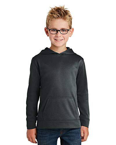 Port & Company Youth Fleece Pullover Hooded Sweatshirt Jet Black