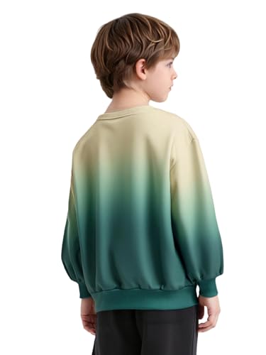 Boys Girls Gradient Color Hoodie Long Sleeve Crewneck Sweatshirt Comfortable Pullover Top2