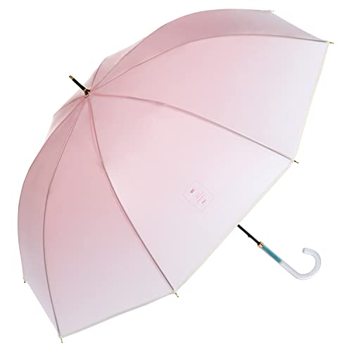Wpc. 雨傘 [ビニール傘] コスメティックアンブレラ ピンク 長傘 61cm ジャンプ傘 大きい 長く使える グラデーション パステル 映え フォトジェニック 丈夫 おしゃれ 可愛い 女性 レディース PT-WN01-001