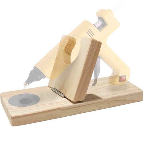 WAYUTO Folding Wooden Hot Glue Gun Holder Stand for Craft Room - Large Rack Base Organizer