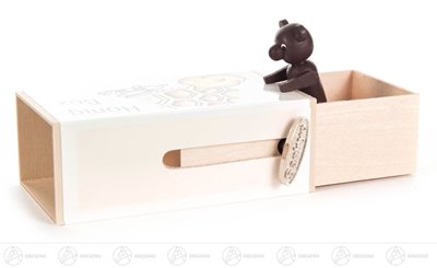 Caja de música Caja de la Miel tallada en madera premium de los Montes Metálicos alemanes