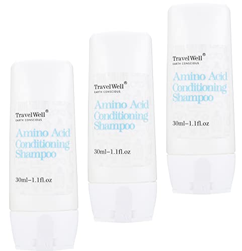 Hotel Shampoo and Conditioner Supplies for Guests 2 in 1, 1.0 Fl Oz/30ml, Individually Wrapped 50 Bottles per Box | Travel Size Toiletries | Hotel Toiletries Bulk Set