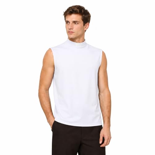 Chemises de clergé pour homme coupe haut de gamme blanche