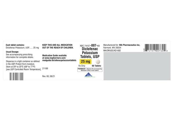 Amazon Pharmacy: DICLOFENAC POTASSIUM 25 MG TAB