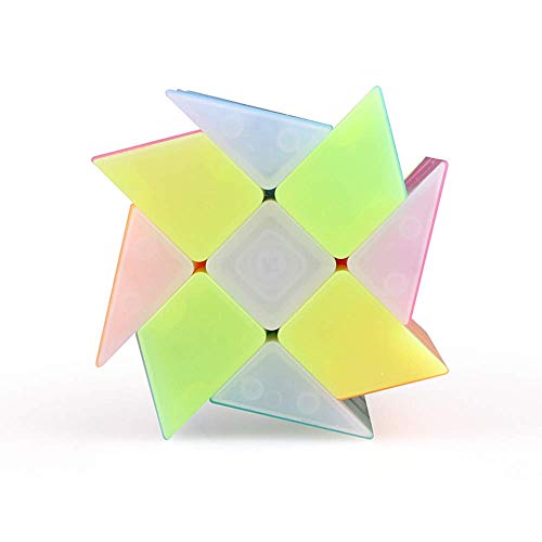 Image of D ETERNAL QiYi Jelly Edition Windmill Cube 3x3 High Speed Stickerless Puzzle Cube for 14 Years and Up