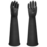 Nobgum 24' Chemical Resistant Glove, Reusable Heavy Duty Long Rubber Gloves, Long Waterproof Dishwashing Gloves, Industrial Safety Gloves for Men