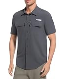 Trailux Men's Outdoor Sun Protection Shirts Short Sleeve Quick Dry Lightweight Breathable UPF50+ for Hiking...