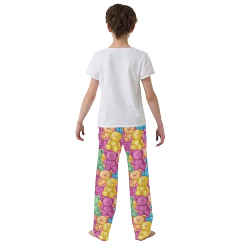 Pajama Bottoms, Colorful Candy Gummy Sleeping Pant Lounge Wear Long Pants Sleepwear Pjs3