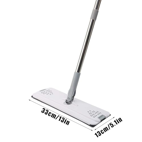 Yopption Flachwischer und Eimer mit Presse im Set. Flacher Bodenwischer und 2- Kammer- Eimer mit 5 Wischpads. Nass- und Trockenanwendung für alle Bodenarten. – Bild 7