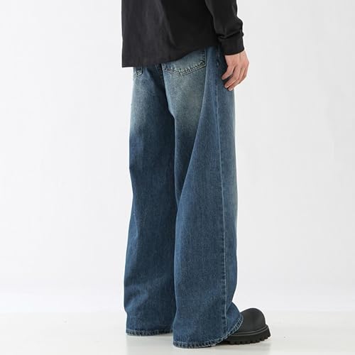 Men's Casual Jeans Baggy Jeans Y2k Ripped Denim Pants Distressed Straight Leg Fashion Hip Hop Clothing3