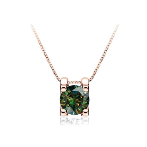 Colliers pour femmes Moissanite pendentif tête de bœuf 1 à 2 D rose bleu jaune