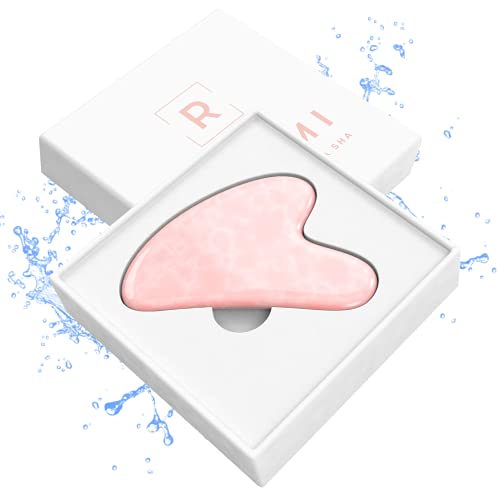 Gua Sha | Rose Quartz Gua Sha Stone | Guasha Tool For Face | Gua Sha Facial Tools | Lymphatic Drainage Massager