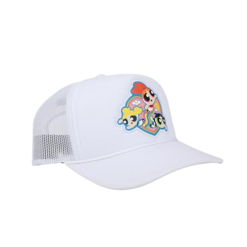Casquette de camionneur Powerpuff fille en maille anti-transpiration blanche réglable - 3