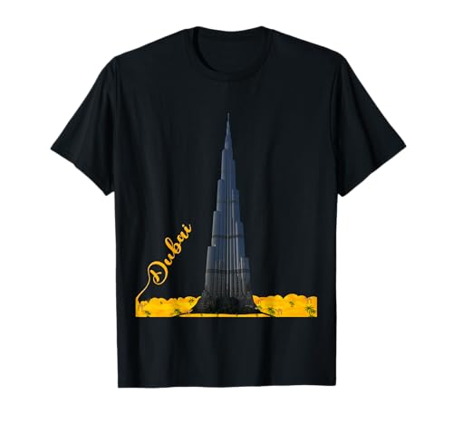 Dubai Burj Khalifa Wolkenkratzer VAE Wüste Sahara Safari Kamel T-Shirt