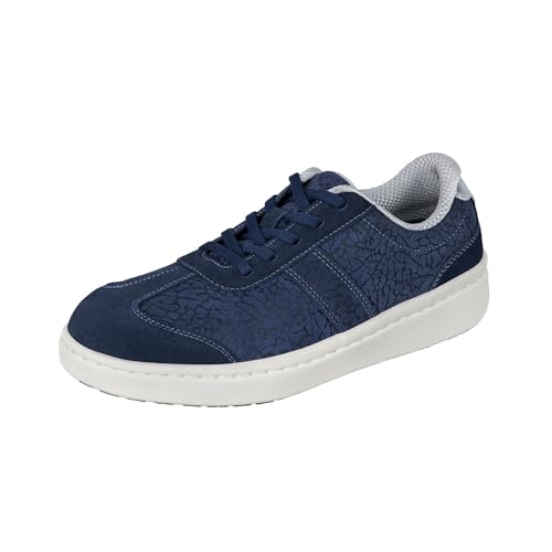 Orthofeet Women's Orthopedic Blue Leather Stroll Casual Shoe, Size 8.5