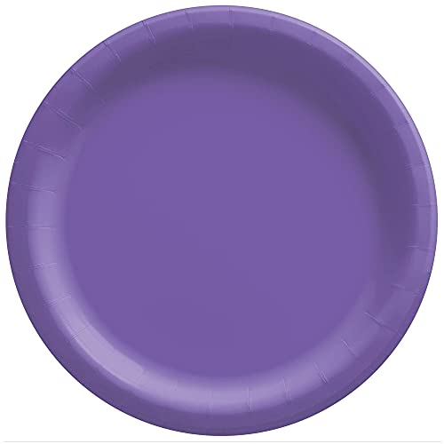 New Purple Round Paper Plates - 8.5