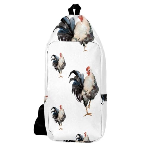 Sac à bandoulière pour voyage et randonnée avec motif animaux de la ferme multicolore