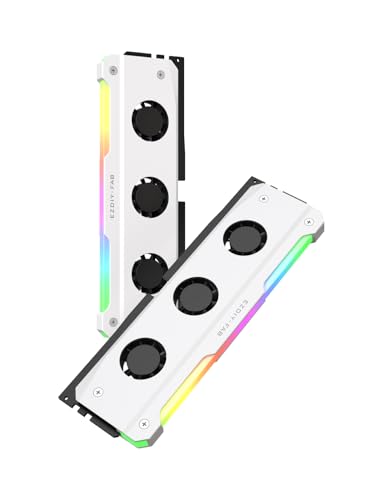 EZDIY-FAB RH02 �������q�[�g �V���N �A�N�e�B�u��p 3�A20mm PWM�t�@�� ���� DDR5 DDR4 �Ή� RAM ��p���\���� ���͕��M 5V 3�s�� ARGB ���� 2�{1�Z�b�g - �z���C�g